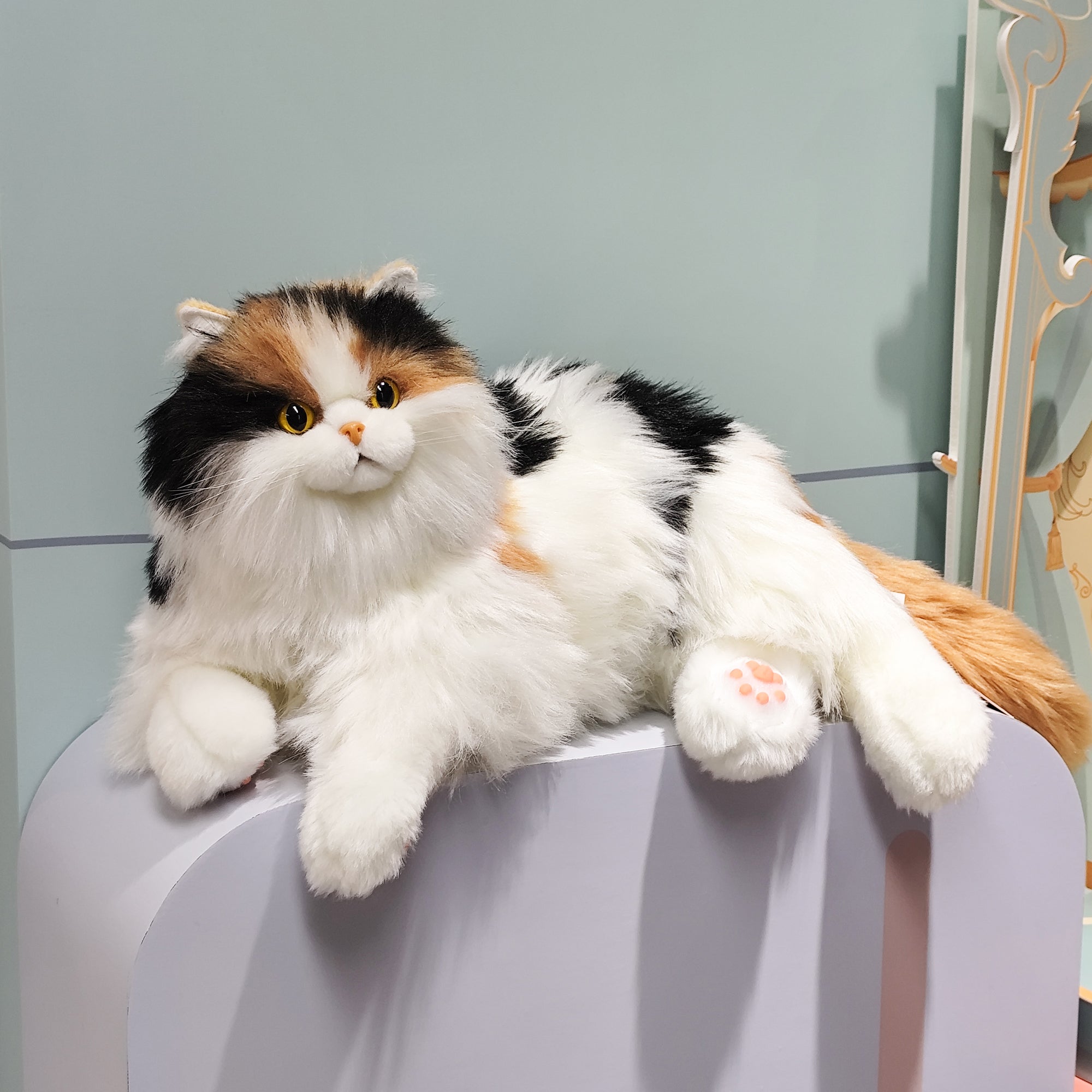 Breathing Calico Percy 2.0- Heartbeat Pur,Voice Robonic Cat