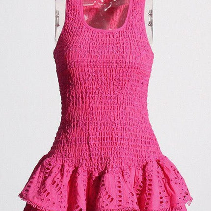 Jessica Bara Vaira Ruffle Mini Dress