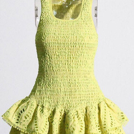 Jessica Bara Vaira Ruffle Mini Dress