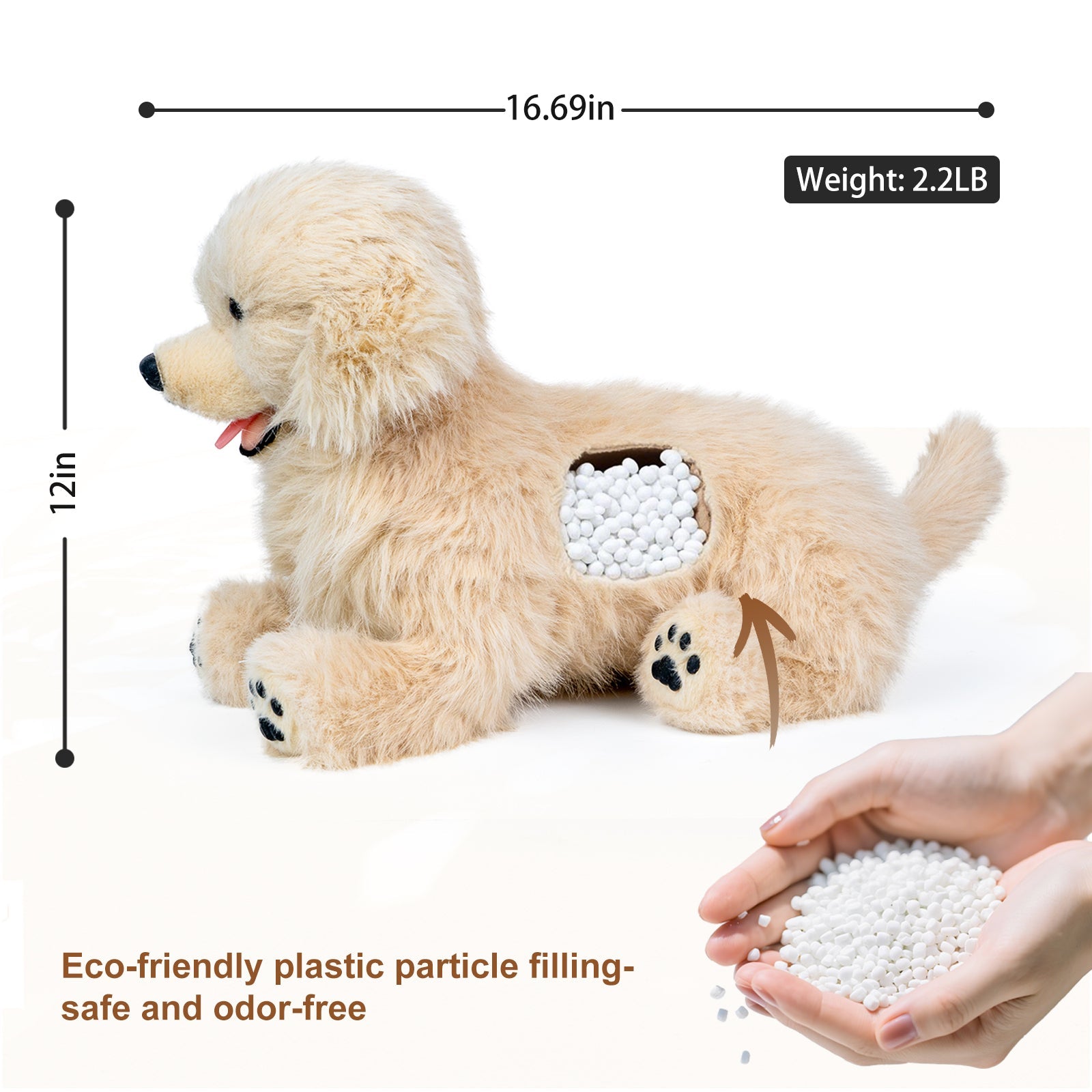 Golden Retriever Plush – Weighted Emotional Support Toy Gift