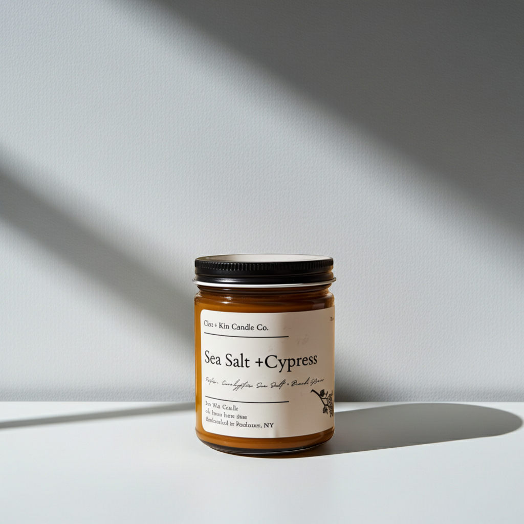 Cleo + Kin Candle - Sea Salt + Cypress
