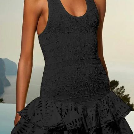 Jessica Bara Vaira Ruffle Mini Dress