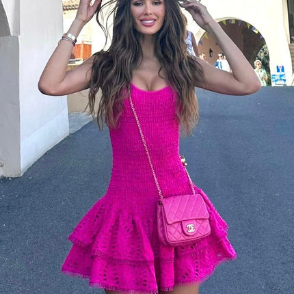 Jessica Bara Vaira Ruffle Mini Dress