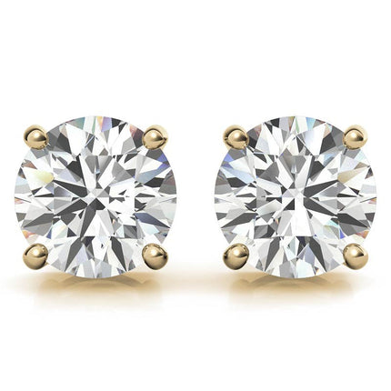 0.50 CTW AGI Certified Lab Grown Diamond (G-VS)  Stud Earrings in Choice Of 14K White or Yellow Gold