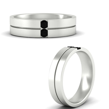 Mens 2 Stone Band