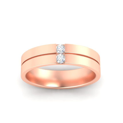 Mens 2 Stone Band