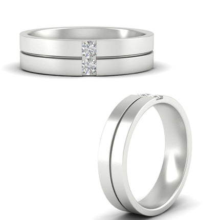 Mens 2 Stone Band