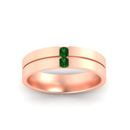 Mens 2 Stone Band