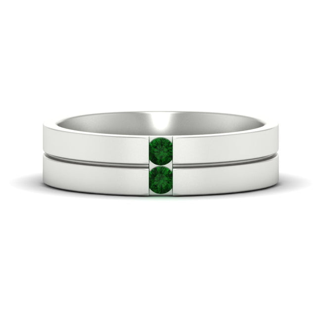 Mens 2 Stone Band