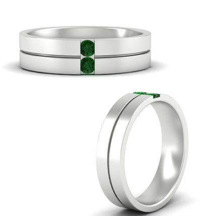 Mens 2 Stone Band