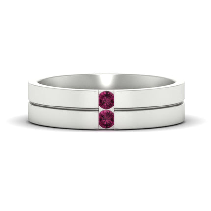 Mens 2 Stone Band