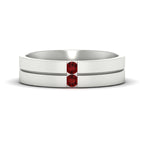 14k White Gold / Ruby / Lab Grown