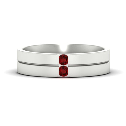 Mens 2 Stone Band
