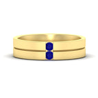 14k Yellow Gold / Blue Sapphire / Lab Grown