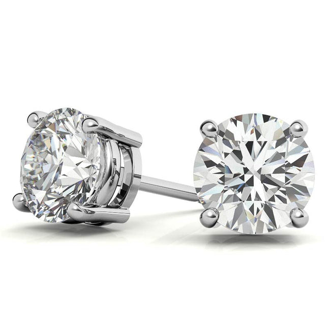 0.50 CTW AGI Certified Lab Grown Diamond (G-VS)  Stud Earrings in Choice Of 14K White or Yellow Gold